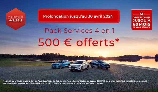 Remise 500 € Pack Services 4en1 du 2 octobre 2023 au 31 mars 2024