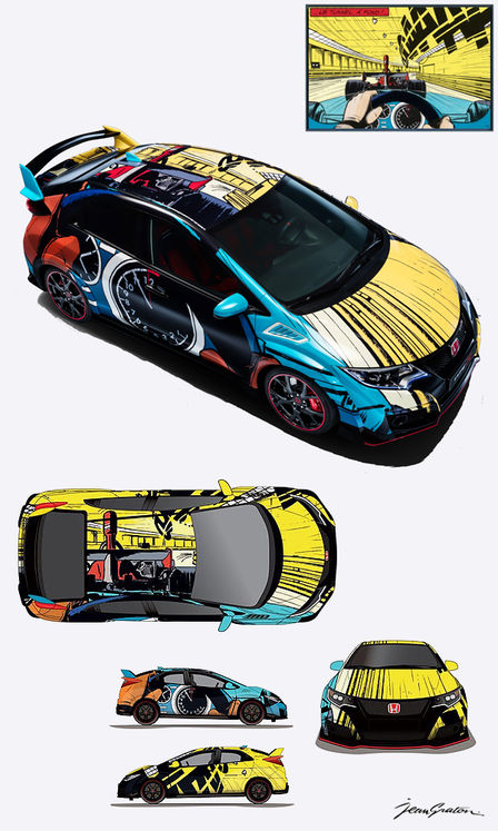 Honda Civic Type R Art Car Jean Graton