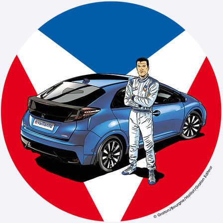 Honda Édition Limitée Civic Vailante avec silhouette Michel Vaillant