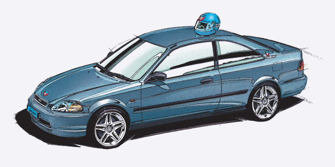 Illustration Coupé Vaillante Honda
