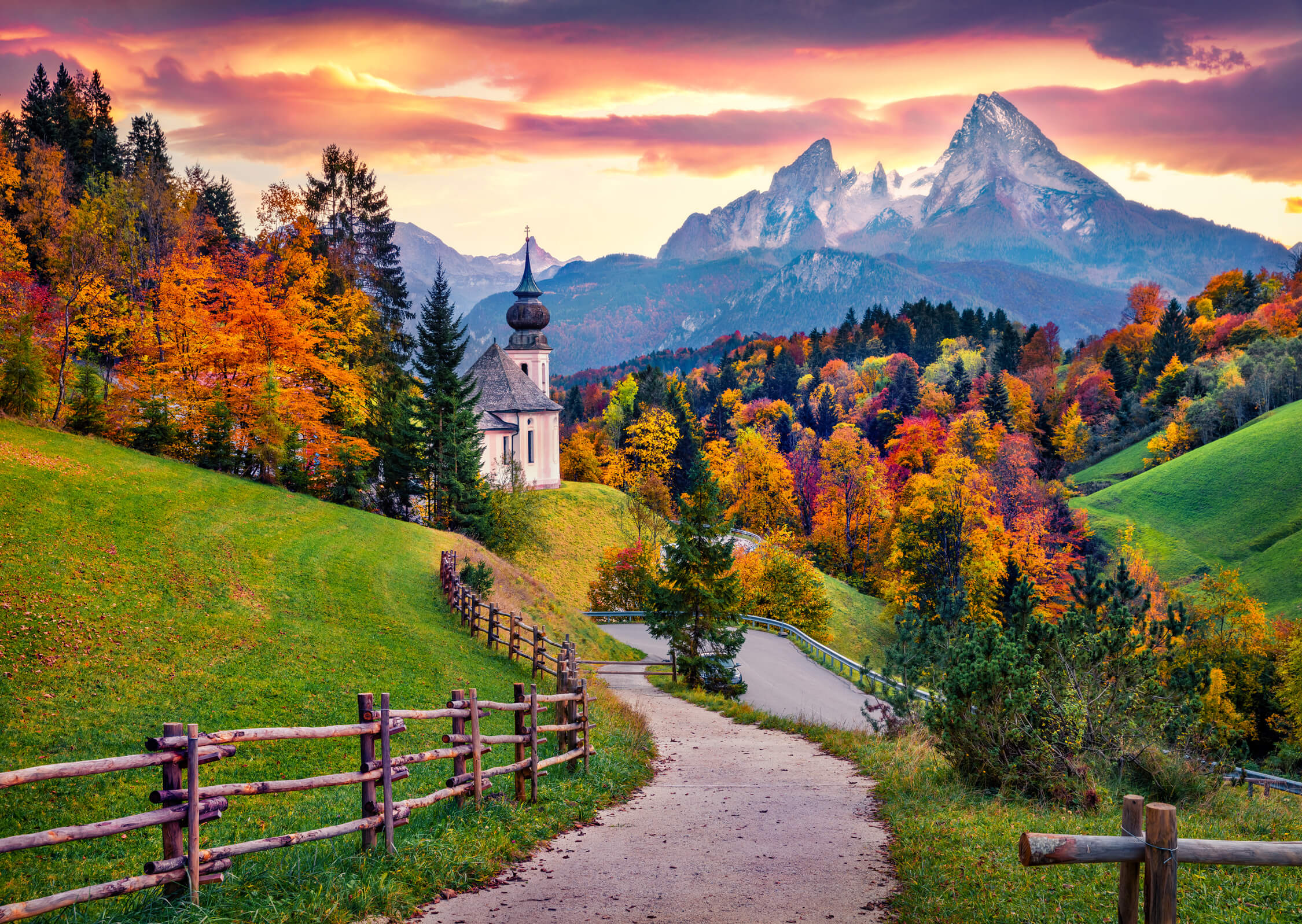 Église Maria Gern à Berchtesgaden, au cœur des montagnes de la Bavière, Allemagne