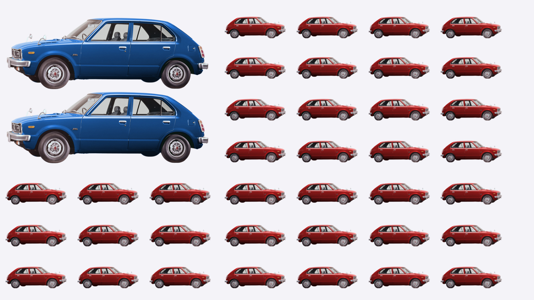 Un drapeau américain conçu à partir de Honda Civic.