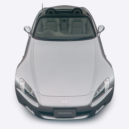 Vue a&eacute;rienne de trois quarts de la Honda S2000.