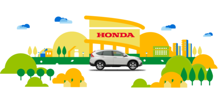 entretien et services, illustration concessionnaire Honda