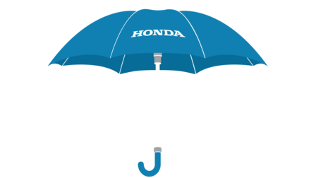 parapluie bleu Honda - Honda/Allianz une offre sur mesure