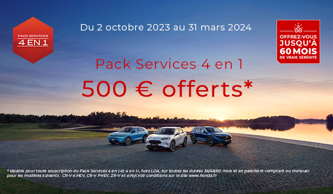Remise 500 € sur Pack Service 4 en 1