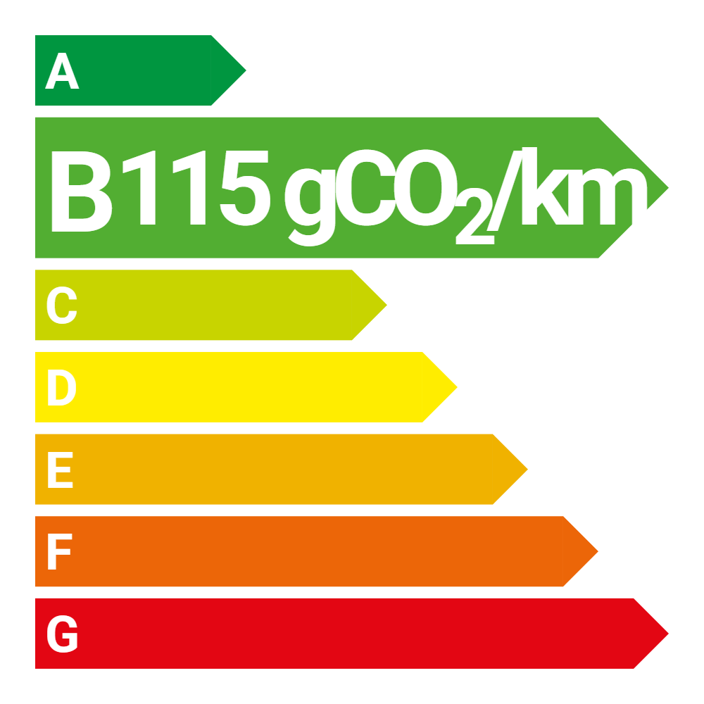 Civic Hybrid Advance energy efficiency: C category, 115gCO2/km